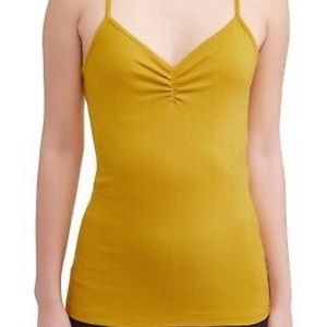 yellow tank top